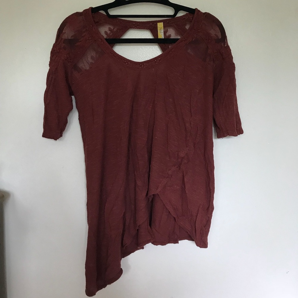 Maroon Free People Top